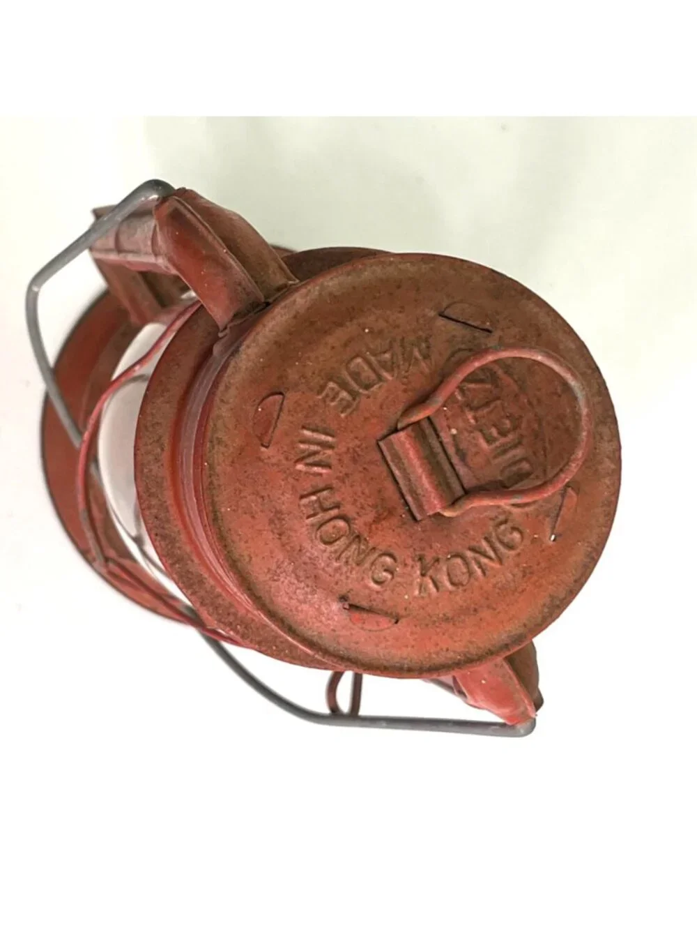 Vintage Dietz No 20 Junior Red Kerosene Lantern Original clear Globe No Dents